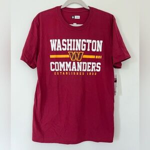 NFL Team Apparel Red Washington Commanders Short Sleeve Tee Men's Size M, NWT